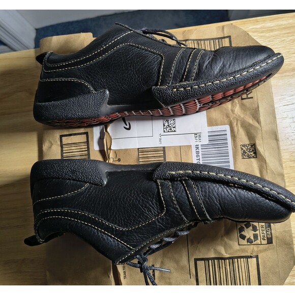VintageBørn Men\'s Black Leather Casual Bicycle Toe Oxford Sneaker M0020 Size 8.5 main image 6